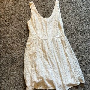 Lush White Lace Mini Dress
